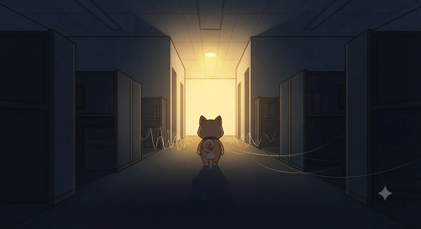 TODO: 陽向チャン背影远去,走廊纵深构图,与scene-03呼应